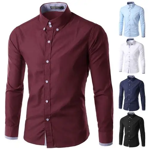 308301 latest design slim breathable long sleeve casual shirts for men 
308301 latest design slim breathable long sleeve casual shirts for men