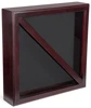 New Design Wooden Handmade Flag Display Box Custom Shaped Handmade Square Shaped Flag Display Case
