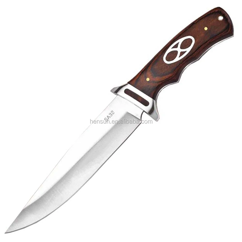 Охотничий нож лезвия заготовки для нож с деревянной ручкой охотничьих ножей