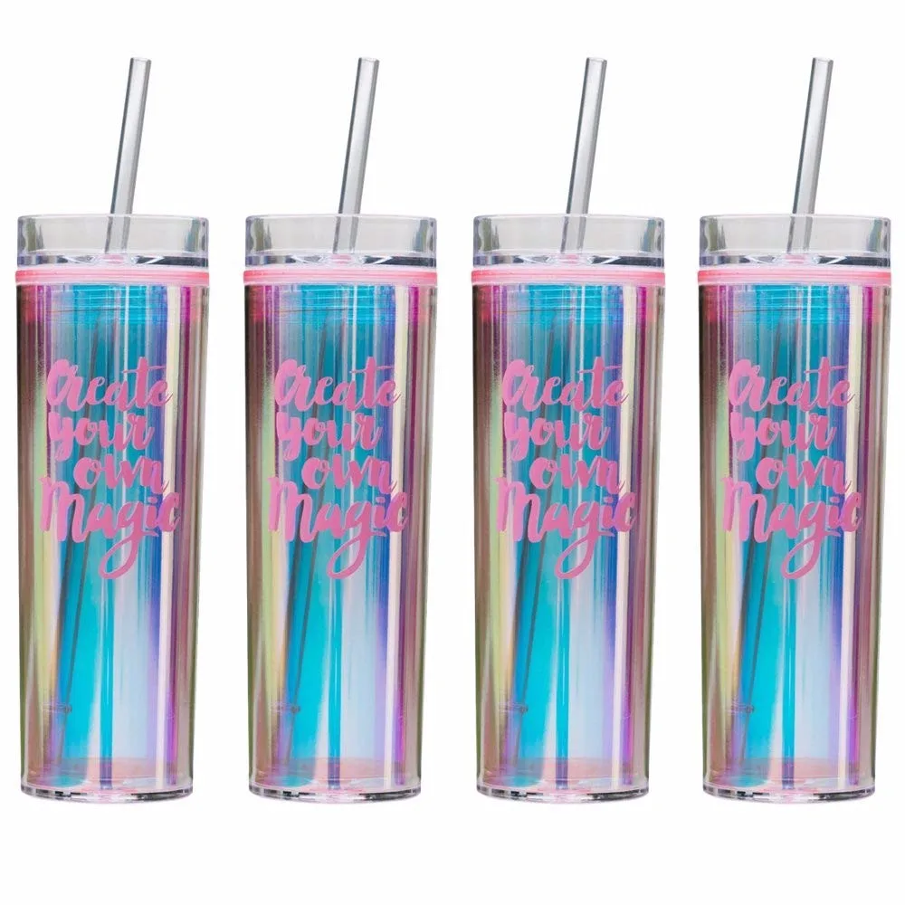 Double Wall Cold Cup Clear Acrylic Gold Tumbler with rainbow insert Personalized Wedding Custom Bottle Rainbow Tumbler, Customized colors acceptable
Double Wall Cold Cup Clear Acrylic Gold Tumbler with rainbow insert Personalized Wedding Custom Bottle Rainbow Tumbler, Customized colors acceptable