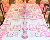 table cloth cups plate napkin baby shower party decoration set for sale