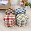 Fabric Covered Living Room Home Furniture Ottoman Fancy Stool Ottoman