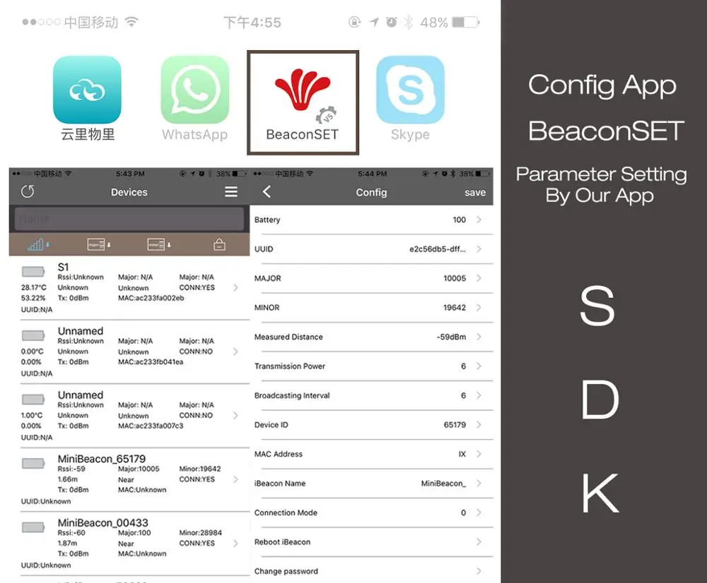 Wearable BLE beacon tag BLE tag with button