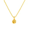 N65017002 xuping 2019 hollow ball shaped sphere saudi gold jewelry, 24k gold lucky design four leaf clover necklace for women