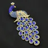 high quality zinc alloy colorful nature rhinestone peacock brooch for ladies
