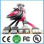 Computer Case Front Panel Dual USB3.0+SATA Port+HD AUDIO I/O PC Board mounted Cable