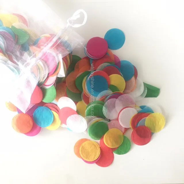 2.5cm  flameproof colorfast tissue  paper confetti