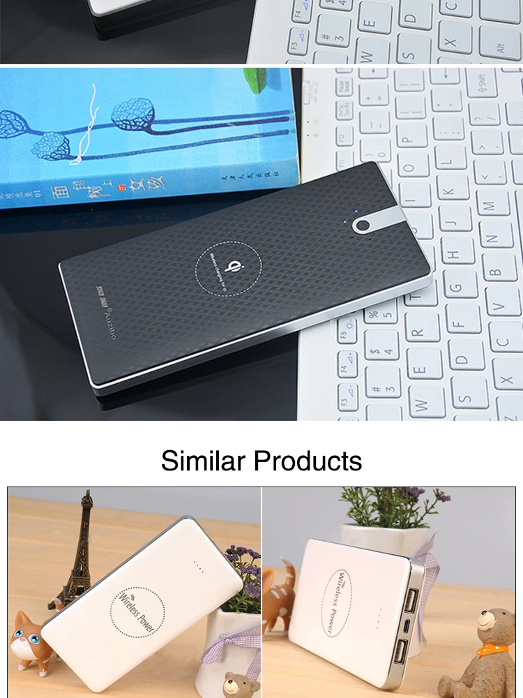 New Hot 20000 mAh Power Bank QI Universal Portable Smart Pad Wireless Charger Charging Pad with USB port - ANKUX.COM