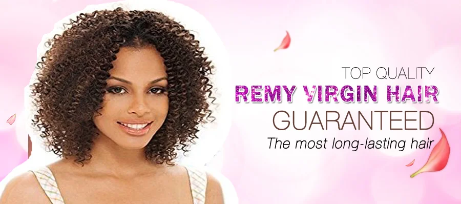 Afro Kinky Curl Human Virgin Remy Hair Extensions Crochet Weave