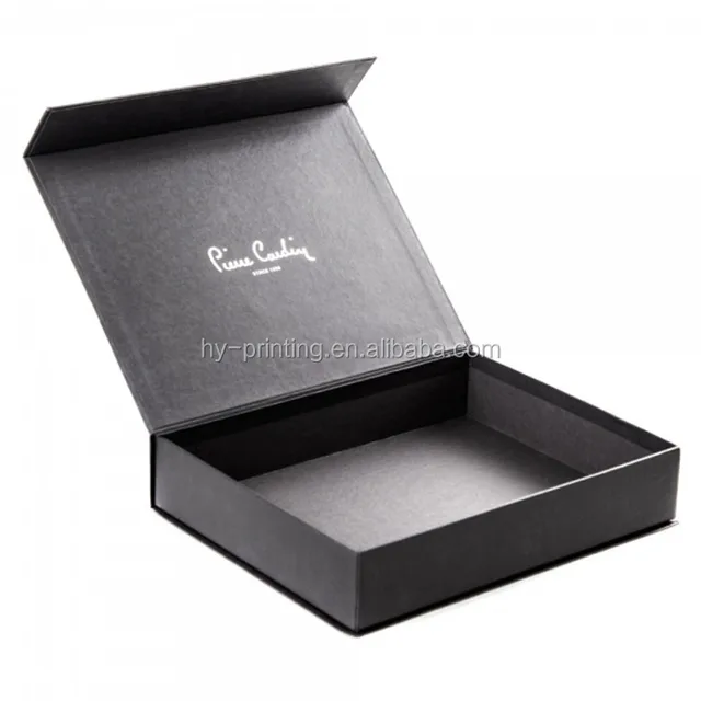 custom black magnetic closure cardboard packaging gift boxes