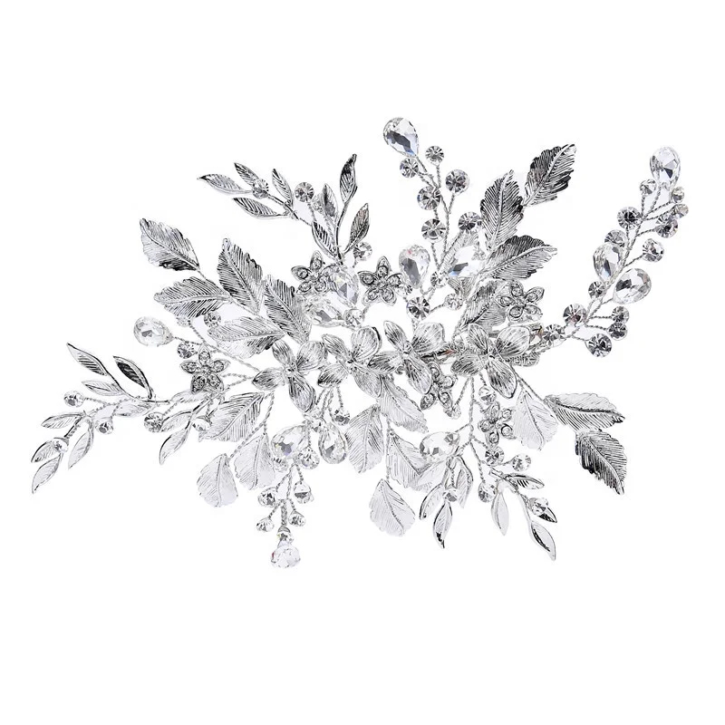 Handmade Fancy Silver Bridal Hair Jewelry Accessories Metal Crystal Leaf Hairgrip Hair Clips For Girl
Handmade Fancy Silver Bridal Hair Jewelry Accessories Metal Crystal Leaf Hairgrip Hair Clips For Girl