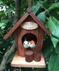 New wood preservative nest bird cage decorative bird house ornament outdoor wooden house sparrow Bird toy