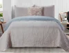 popular embroidered microfiber king queen quilt four sets 1 quilt+2pillowcase+1 cushion