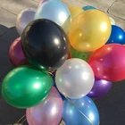 High quality 12 inch 3.2g pearly metallic balloons round shape