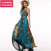3027# 3xl plus size beach floral elegant formal casual bohemian maxi dress