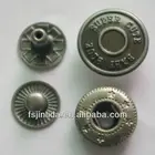 factory selling 14mm four parts metal snap button/spring button