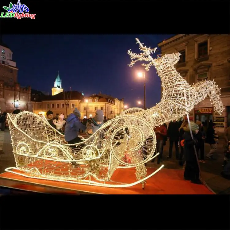 3D lebhafte motiv Weihnachten scpture tier beleuchtung große kleine beleuchtete rentier deer led-licht