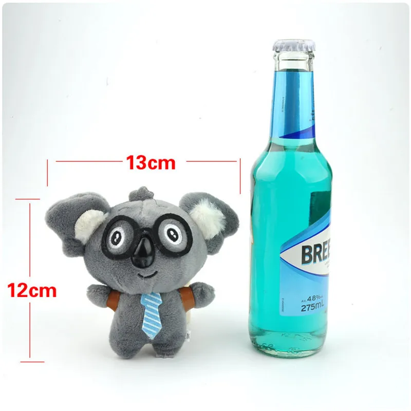 Cute Koala Plush Toys Small Cartoon Glasses Koala Plush Pendants Dolls Key Bag Pendant Party Promotional Gift 12pcslot 12cm (6)