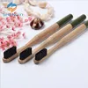 Wholesale cheapest eco-friendly vegan friendly promotion private label charcoal bamboo toothbrush with holder