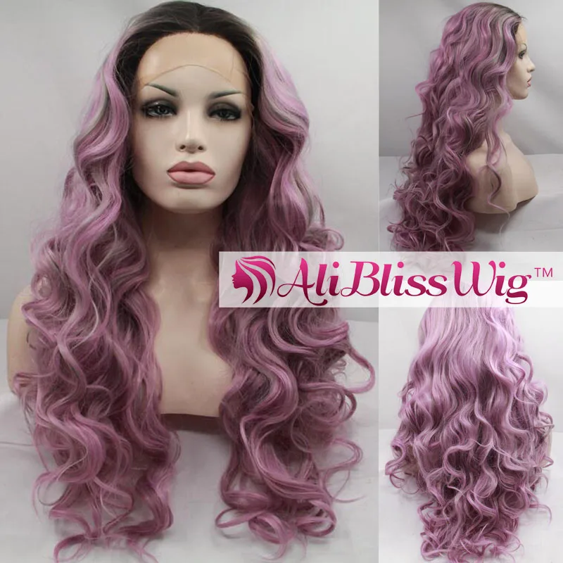 Free Shipping 22 Long Wavy Heat Resistant Fiber Hair Mix Grey Color Dark Roots Ombre Purple Lace Synthetic Wig for Black Women
Free Shipping 22 Long Wavy Heat Resistant Fiber Hair Mix Grey Color Dark Roots Ombre Purple Lace Synthetic Wig for Black Women