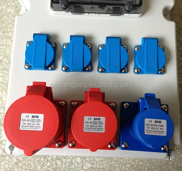 Industrial Outdoor Electrical Combination Sockets Box / Electrical