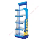 5 layers chips stand rack used in retail store wire snack display rack