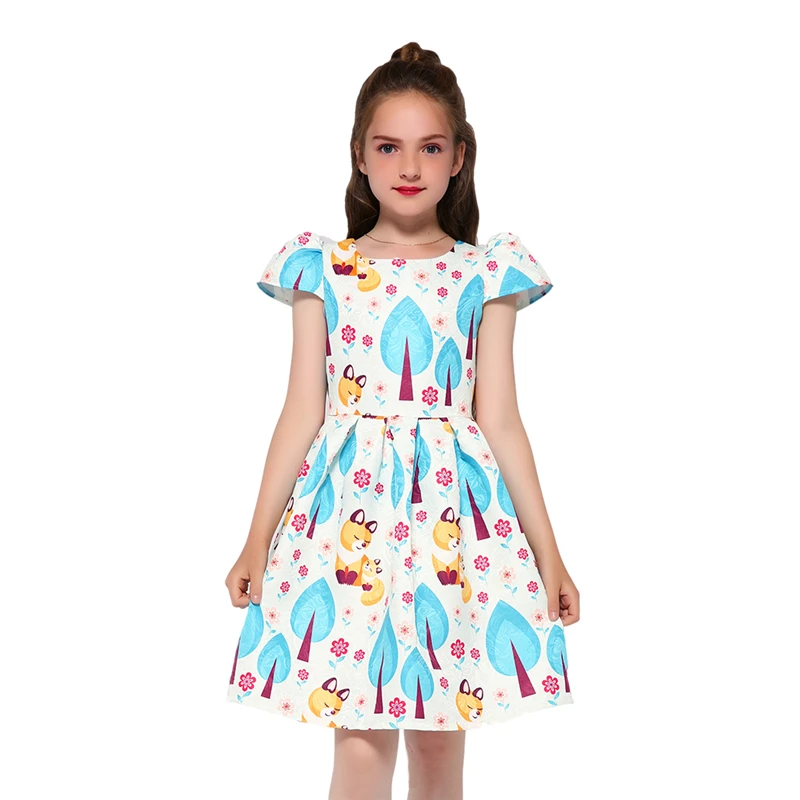 Kseniya Kids OEM Customized Cap Sleeve Girl Princess Dress Cartoon Pattern Girls Party Dress, Blue
Kseniya Kids OEM Customized Cap Sleeve Girl Princess Dress Cartoon Pattern Girls Party Dress, Blue