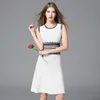 Lady New Fashion Design Slim Fit Sleeveless Corset White Ladies Summer Western Dress