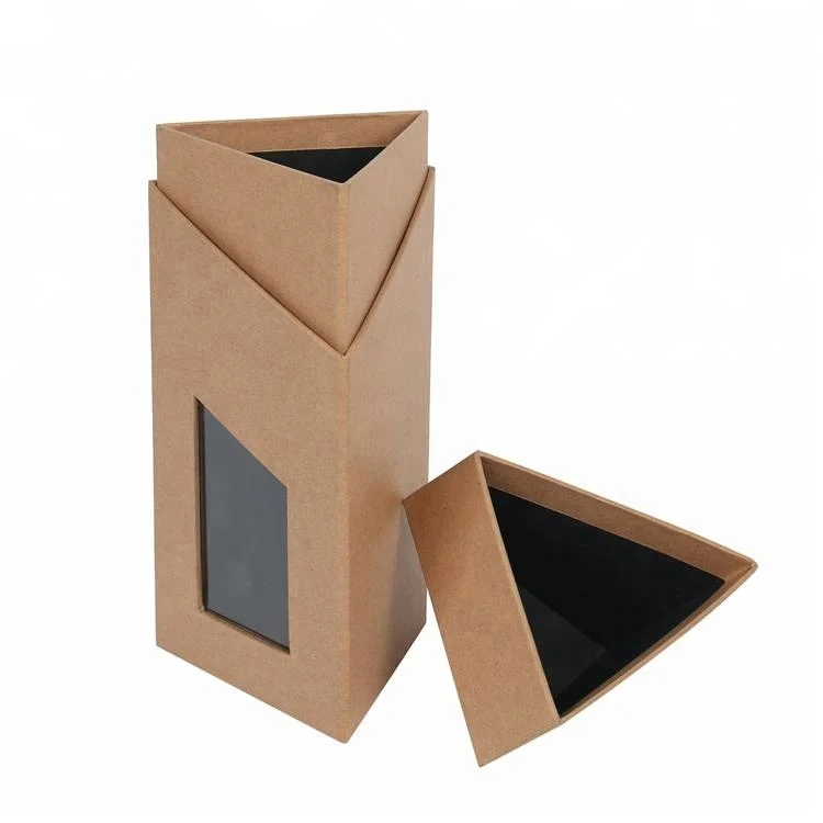 Einzigartige lebensmittel-boxen design dreieck rohr verpackung