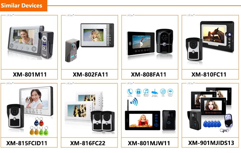 801Mj11 One To One Intercom System Video Door Bell With Call Function, Intercom, Lock, Monitoring, Night Vision Video Door Phon