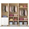 New Style Bedroom Closet Wooden Wardrobe Cabinets with Solid Wood Legs