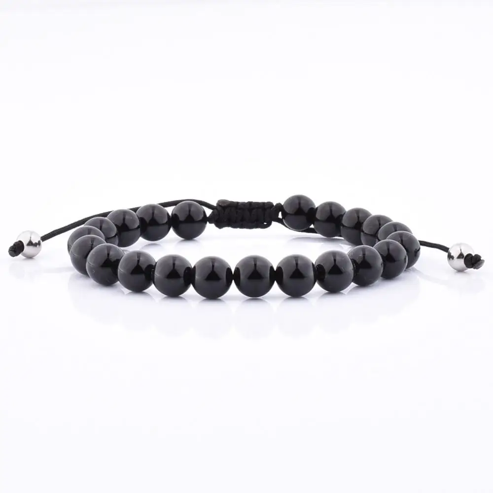 Shiny Black Onxy Bead Bracelet With Tassels Adjustable Stone Bracelet For Christmas Gift
Shiny Black Onxy Bead Bracelet With Tassels Adjustable Stone Bracelet For Christmas Gift