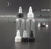 Glue Bottles 30ml 60ml 100ml 120ml 240ml Transparent Clear Squeeze Plastic Dropper Bottle With Twist Cap