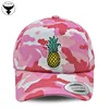 Custom Six Panel Cap Baseball D Pink Camouflage Hat