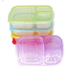 BPA Free 3 Compartment Plastic Lunch Storage Box Food Plastic Containers