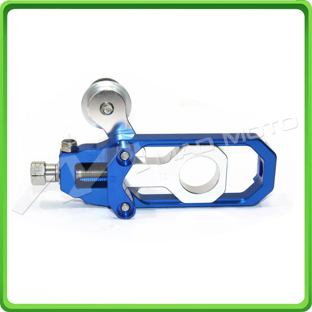 Motorcycle Chain Tensioner Adjuster with paddock bobbins fit for HONDA CBR 1000 RR CBR1000RR 2004 2005 2006 2007 Blue & Silver (11)