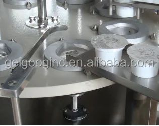 Rotary Type Automatic Cup Filling Sealing Machine|Cup Filler and Sealer Machine