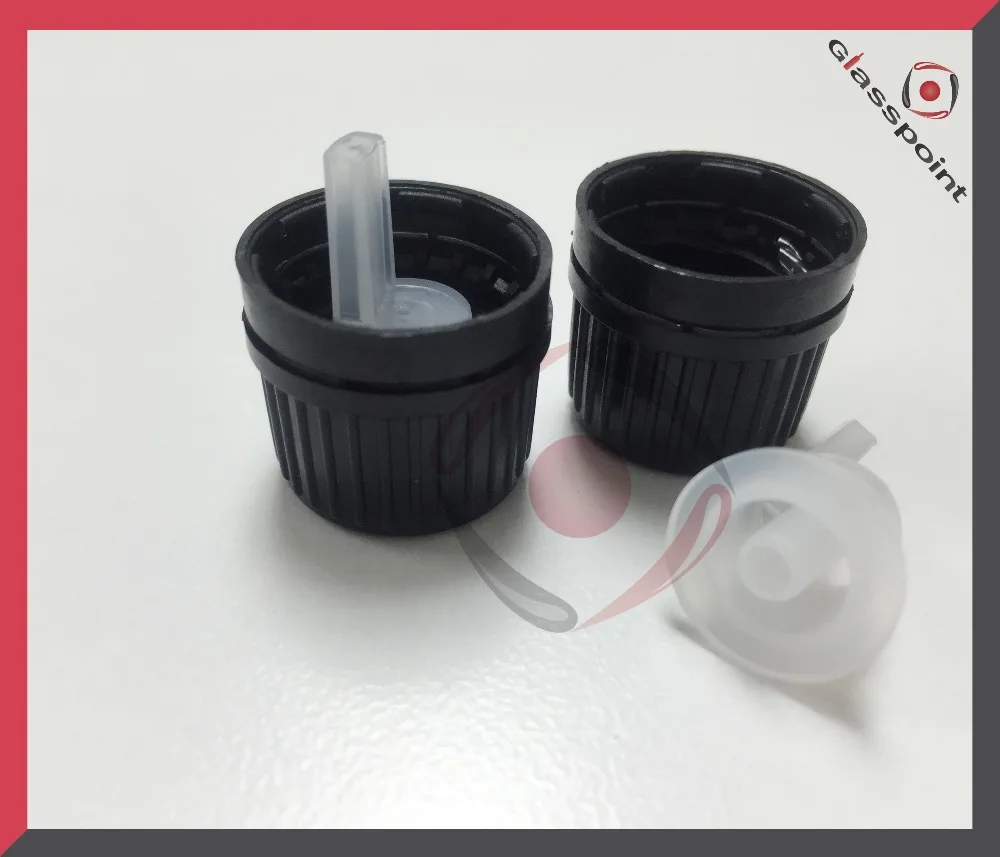 Plastic insert cap for essential oil bottle, Plastic covers with reducer stopper