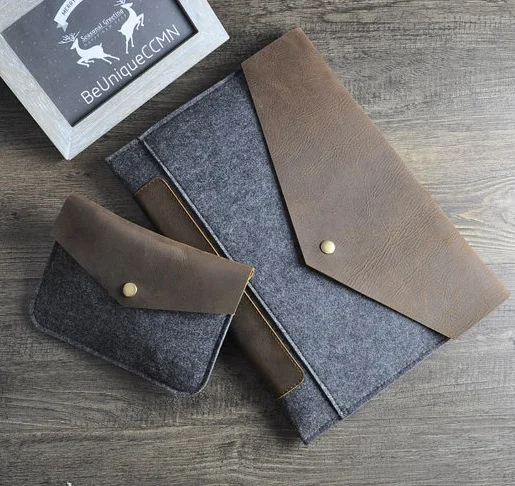 2019 new idear gift set Felt Laptop Envelope Sleeve , Felt Notebook Case Bag, Grey or customized
2019 new idear gift set Felt Laptop Envelope Sleeve , Felt Notebook Case Bag, Grey or customized