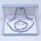 Women wedding dress accessories luxury gray color pearl jewelry set