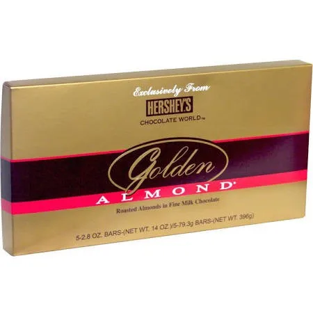 Hersheys Chocolate World Golden Almond - 5 pack