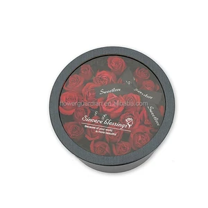 rose round packaging gift printing wholesale flower hat box for