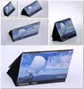 Printing spiral bound paper folding table desktop tent style triangle desk calendar with cardboard stand up