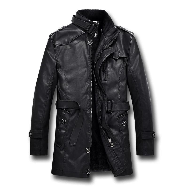 Men's Men's Leather Jacket Slim Standing Collar Medium Long Washing Machine Wagon Plus Velvet Windbreaker, Black
Men's Men's Leather Jacket Slim Standing Collar Medium Long Washing Machine Wagon Plus Velvet Windbreaker, Black