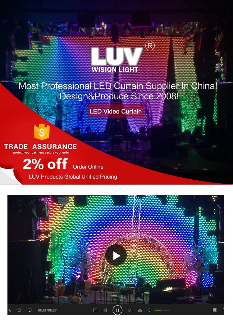 Portable Wedding Backdrop Stage Dj Screen Booth Price Flexible Led