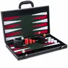 Premium Backgammon Set - Large 17'' PU Leather Folding Backgammon Board Game