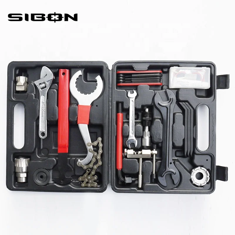 SIBON B0810109 21pcs universal bike repair tool with BMC box 
SIBON B0810109 21pcs universal bike repair tool with BMC box