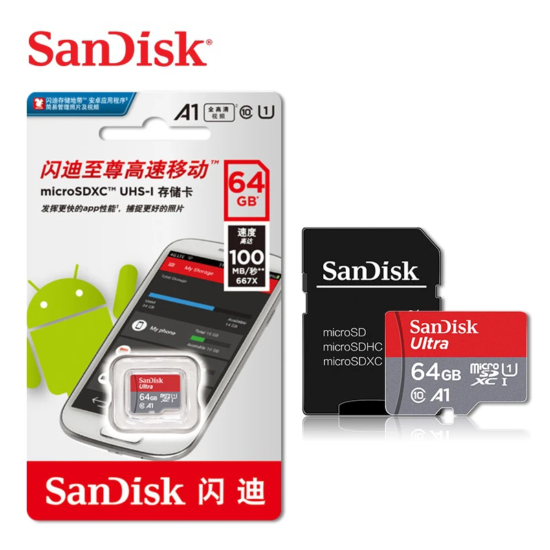 SanDisk Micro tf Memory Card 16GB 32GB 64GB 128GB sd micro Max 80M/s Ultra C10 C4 32gb sandisk micro card sd