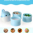 New arrival lovely cartoon multifunctional three layers portable baby milk powder container