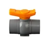 Malaysia Vietnam Market Best Selling Gery Color Box Packing Ship-handle PVC Ball Valve With Seat